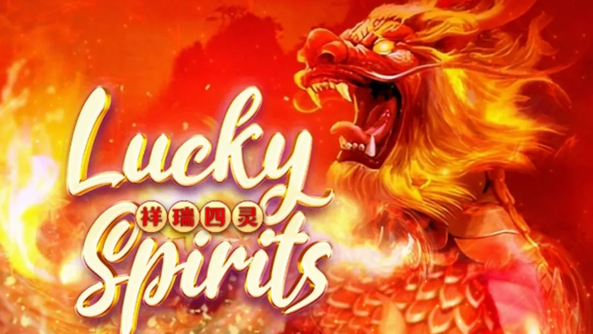 Tampilan visual slot Lucky Spirits yang penuh energi